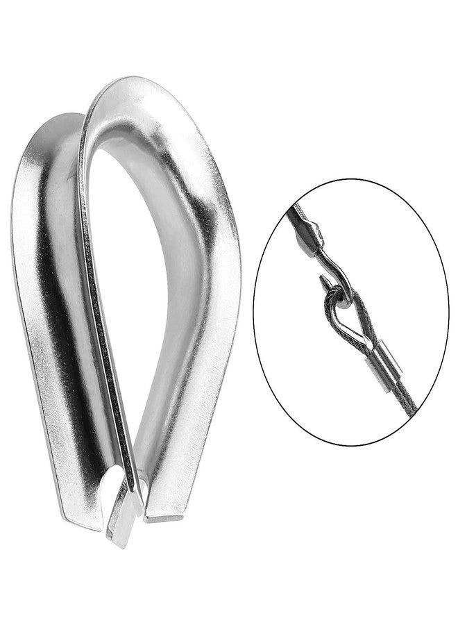 AConnet M12 Stainless Steel Thimble Rigging 12 Pcs Steel Cable Wire Rope Thimble 1/2”304 Stainless Steel Rope Thimbles for Rope Diameter Wire Rope/Cable - Image 5